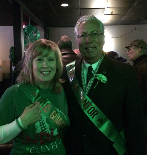 Alumni at the St. Patrick's Day event