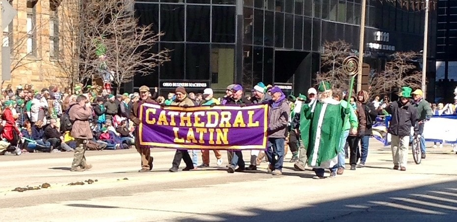Cathedral Latin alumni in the 2015 St. Patrick's Day parade